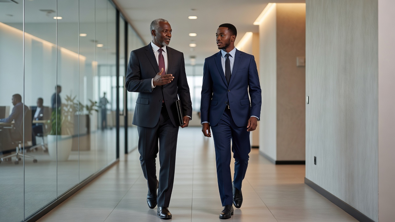 Mentor mentee walking discussion